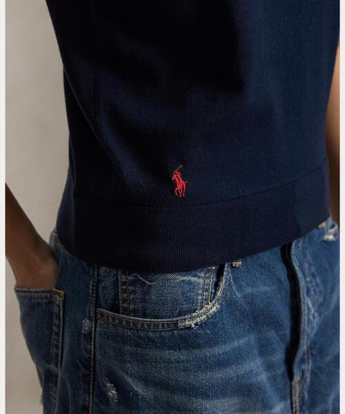POLO RALPH LAUREN(ポロ ラルフ ローレン)の「スリーブレス クルーネック セーター(ニット/セーター・レディース・ブルー・XS/M/S/L)」の5枚目の写真