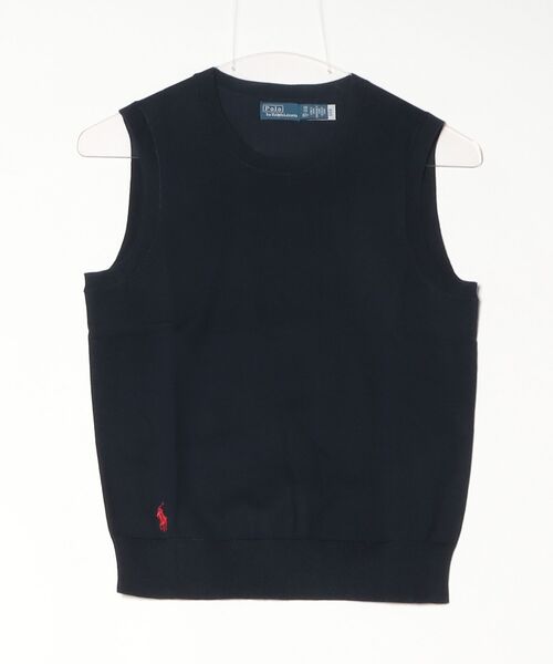 POLO RALPH LAUREN(ポロ ラルフ ローレン)の「スリーブレス クルーネック セーター(ニット/セーター・レディース・ブルー・XS/M/S/L)」の6枚目の写真