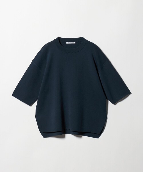 BEAUTY&YOUTH UNITED ARROWS（ビューティーアンドユースユナイテッドアローズ）の「ハーフスリーブ ニットプルオーバー ウォッシャブル（ニット/セーター・レディース・レッド/ネイビー/オフホワイト・FREE）」の4枚目の写真