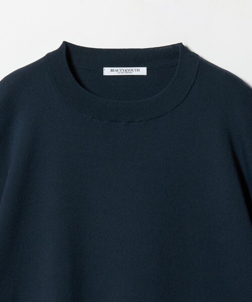 BEAUTY&YOUTH UNITED ARROWS（ビューティーアンドユースユナイテッドアローズ）の「ハーフスリーブ ニットプルオーバー ウォッシャブル（ニット/セーター・レディース・レッド/ネイビー/オフホワイト・FREE）」の6枚目の写真