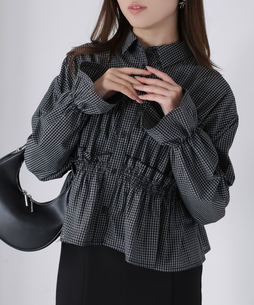 セール】フリルギャザーシャツ/ブラウス（シャツ/ブラウス）｜Riberry