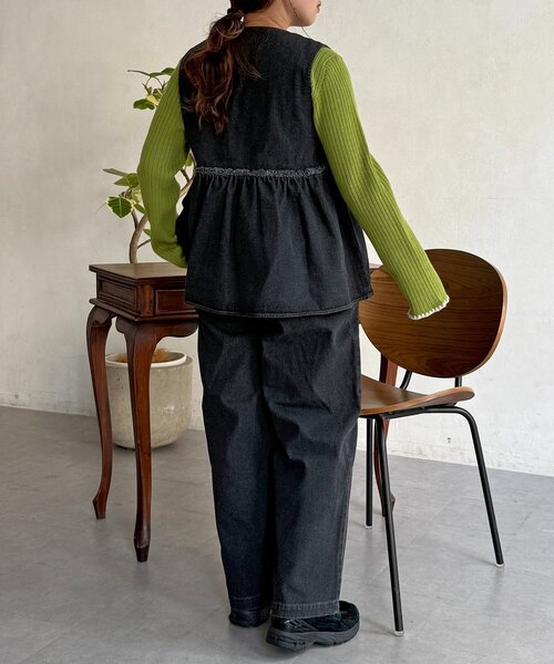 CPCM（シーピーシーエム）の「デニムビスチェセットアップ（ワンピース・レディース・ネイビー/ブラック/ブルー・FREE）」の20枚目の写真