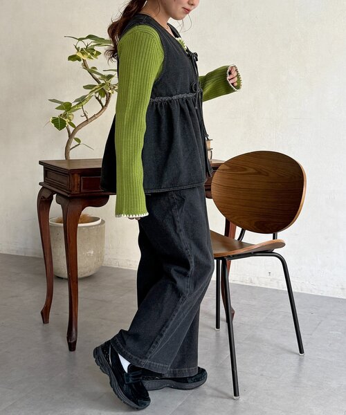 CPCM（シーピーシーエム）の「デニムビスチェセットアップ（ワンピース・レディース・ネイビー/ブラック/ブルー・FREE）」の21枚目の写真