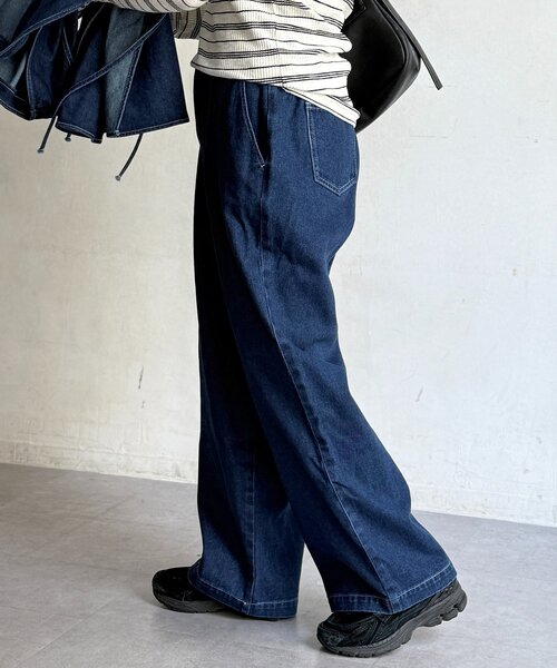 CPCM（シーピーシーエム）の「デニムビスチェセットアップ（ワンピース・レディース・ネイビー/ブラック/ブルー・FREE）」の6枚目の写真