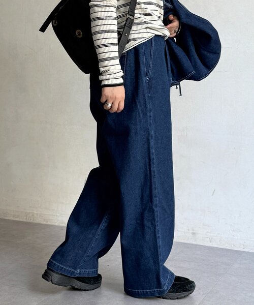 CPCM（シーピーシーエム）の「デニムビスチェセットアップ（ワンピース・レディース・ネイビー/ブラック/ブルー・FREE）」の9枚目の写真