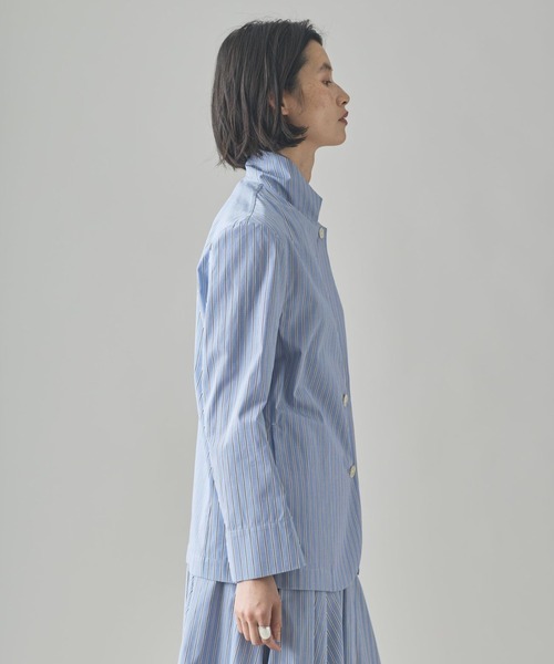 Curensology(カレンソロジー)の「Curensology(カレンソロジー)/<C.S.G>ストライプジャケット(テーラードジャケット・レディース・サックスブルー・FREE)」の4枚目の写真