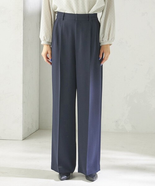 SHIPS(シップス)の「〈接触冷感 / UVカット〉Refinel セミ ワイド パンツ(セレモニー対応可)(その他パンツ・レディース・ベージュ系/アイボリー/ネイビー・40/38/36/34)」の14枚目の写真