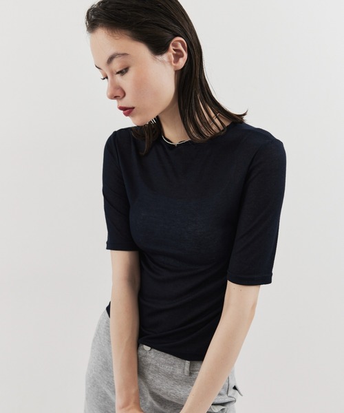 HANNE(アン)の「2PACKシアーハーフスリーブTEE(Tシャツ/カットソー・レディース・ブラック/ピンク/ホワイト/ブルー・FREE)」の12枚目の写真
