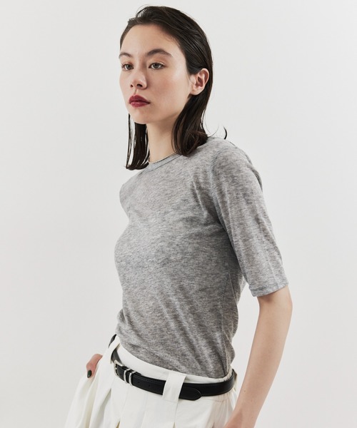 HANNE(アン)の「2PACKシアーハーフスリーブTEE(Tシャツ/カットソー・レディース・ブラック/ピンク/ホワイト/ブルー・FREE)」の19枚目の写真
