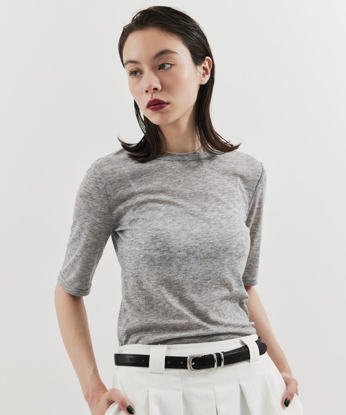HANNE(アン)の「2PACKシアーハーフスリーブTEE(Tシャツ/カットソー・レディース・ブラック/ピンク/ホワイト/ブルー・FREE)」の20枚目の写真