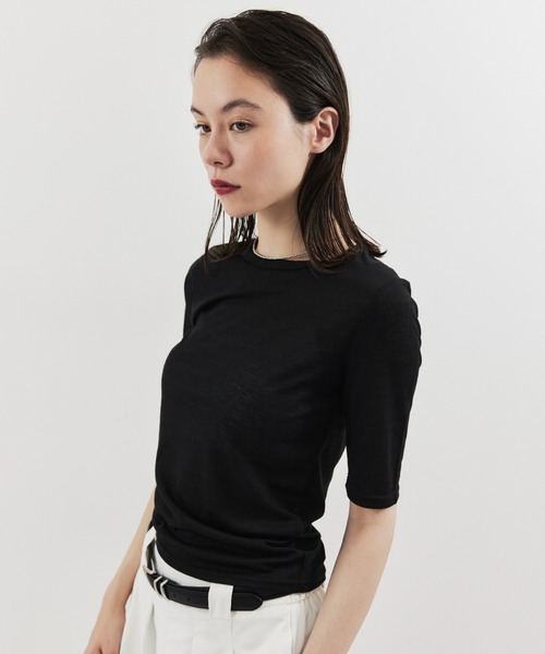 HANNE(アン)の「2PACKシアーハーフスリーブTEE(Tシャツ/カットソー・レディース・ブラック/ピンク/ホワイト/ブルー・FREE)」の17枚目の写真
