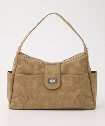 SLY(�X���C)��STUDS HORIZONTAL BAG �X�^�b�Y�z���]���^���o�b�O(�V�����_�[�o�b�O)