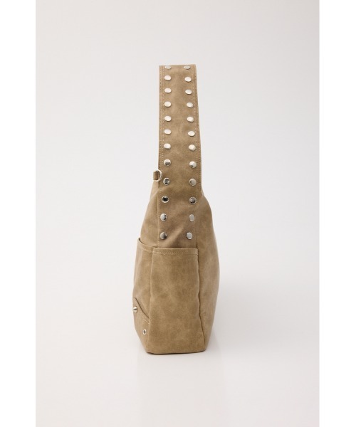 SLY（スライ）の「STUDS HORIZONTAL BAG スタッズホリゾンタルバッグ（ショルダーバッグ・レディース・ブルー系その他/ブラック/ベージュ・FREE）」の5枚目の写真