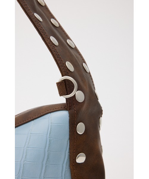 SLY（スライ）の「STUDS HORIZONTAL BAG スタッズホリゾンタルバッグ（ショルダーバッグ・レディース・ブルー系その他/ブラック/ベージュ・FREE）」の19枚目の写真