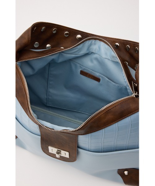 SLY（スライ）の「STUDS HORIZONTAL BAG スタッズホリゾンタルバッグ（ショルダーバッグ・レディース・ブルー系その他/ブラック/ベージュ・FREE）」の20枚目の写真