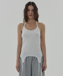 DEARSTALKER | NIKO LAYERED HALTER NECK TOP - WHITE(Tシャツ/カットソー)