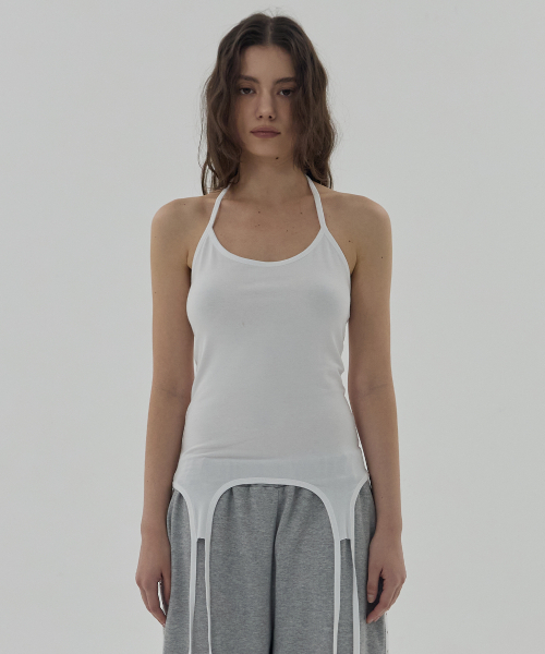 DEARSTALKER(ディアストーカー)の「NIKO LAYERED HALTER NECK TOP - WHITE(Tシャツ/カットソー・レディース・その他・FREE)」の1枚目の写真