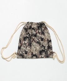 Revo.（レボ）の「Revo. ヴィンテージライク ゴブラン織り アニマル キャット 猫柄 ナップサック（バックパック/リュック）」