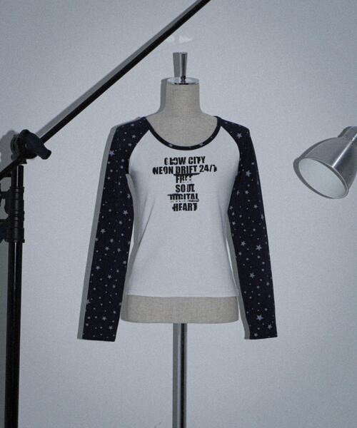 dispark（ディスパーク）の「DISPARK/【26年春夏新作】スターラグランロゴトップ（Tシャツ/カットソー・レディース・ネイビー/チャコールグレー・FREE）」の12枚目の写真