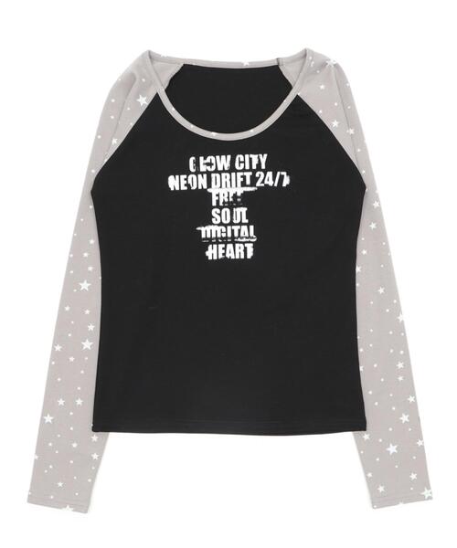 dispark（ディスパーク）の「DISPARK/【26年春夏新作】スターラグランロゴトップ（Tシャツ/カットソー・レディース・ネイビー/チャコールグレー・FREE）」の13枚目の写真