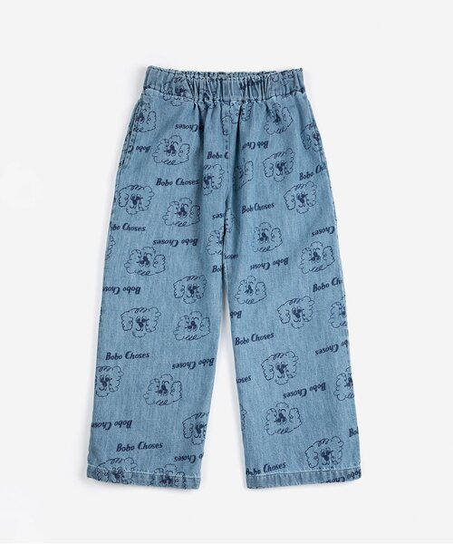 BOBO CHOSES(ボボショーズ)の「総柄Pickles The Dog 長パンツ・布帛【キッズ】(その他パンツ・キッズ・ブルー・130/100/110/120)」の1枚目の写真