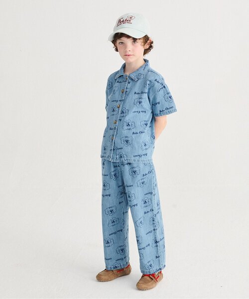 BOBO CHOSES(ボボショーズ)の「総柄Pickles The Dog 長パンツ・布帛【キッズ】(その他パンツ・キッズ・ブルー・130/100/110/120)」の2枚目の写真