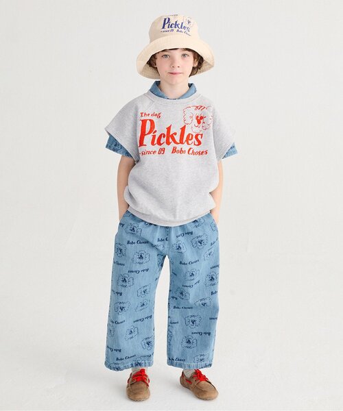 BOBO CHOSES(ボボショーズ)の「総柄Pickles The Dog 長パンツ・布帛【キッズ】(その他パンツ・キッズ・ブルー・130/100/110/120)」の4枚目の写真