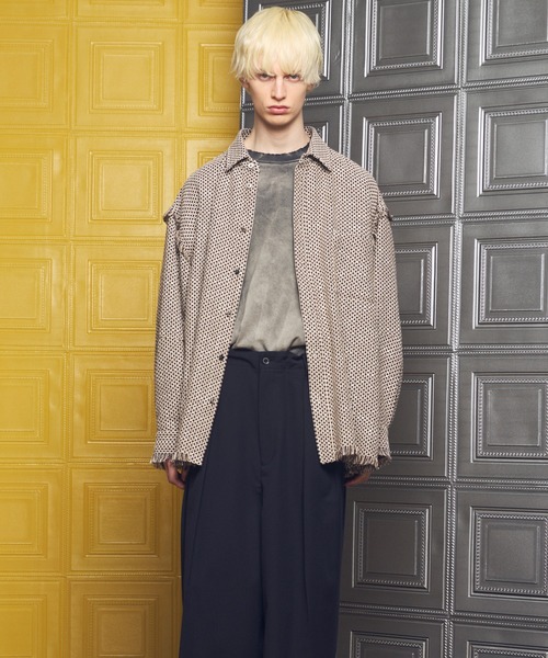 UNISEX (Italian Dead Stock Fabric) Prime‑Over рубашка с отрезным воротником, MAISON SPECIAL