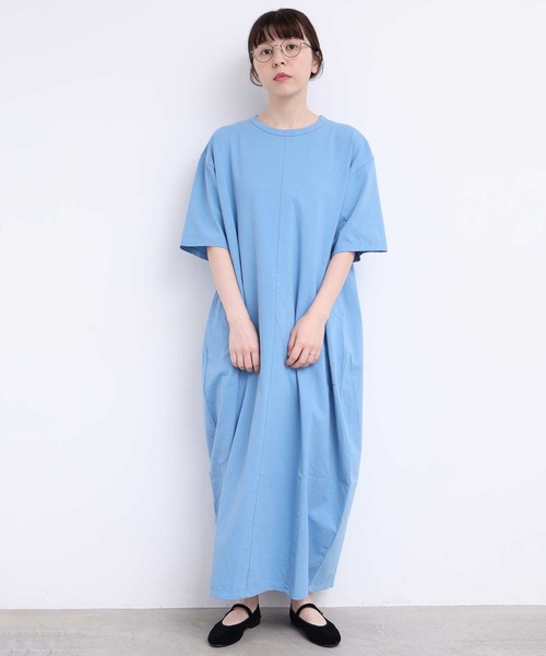 I am I in fact...（アイアムアイインファクト）の「_MOONY DRESS（ワンピース・レディース・ホワイト/サックスブルー/ブラック・FREE）」の3枚目の写真