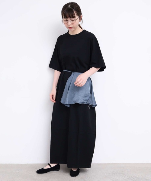 I am I in fact...（アイアムアイインファクト）の「_MOONY DRESS（ワンピース・レディース・ホワイト/サックスブルー/ブラック・FREE）」の2枚目の写真
