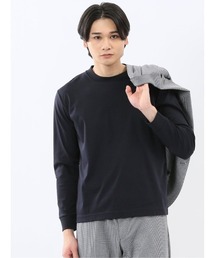 m.f.editorial（エムエフエディトリアル）の「【ストレッチ 抗菌防臭 UVカット】m.f.エディトリアル メンズ シルケットスムス スロープネック 長袖Tシャツ（Tシャツ/カットソー）」