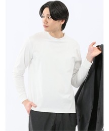 m.f.editorial（エムエフエディトリアル）の「【ストレッチ 抗菌防臭 UVカット】m.f.エディトリアル メンズ シルケットスムス スロープネック 長袖Tシャツ（Tシャツ/カットソー）」