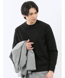 m.f.editorial（エムエフエディトリアル）の「【ストレッチ 抗菌防臭 UVカット】m.f.エディトリアル メンズ シルケットスムス スロープネック 長袖Tシャツ（Tシャツ/カットソー）」