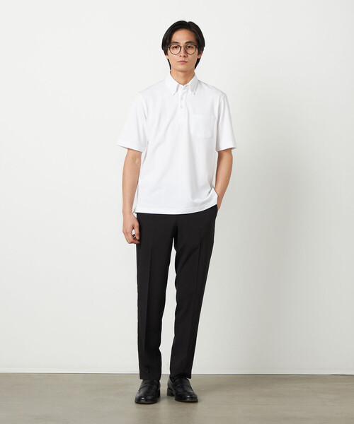 COMME CA ISM(コムサイズム)の「【吸水速乾】カノコポロシャツ(ポロシャツ・メンズ・ネイビー/ダークブルー/ホワイト/ブラック/サックスブルー/ブルー・MEDIUM/LARGE/X-LARGE)」の7枚目の写真
