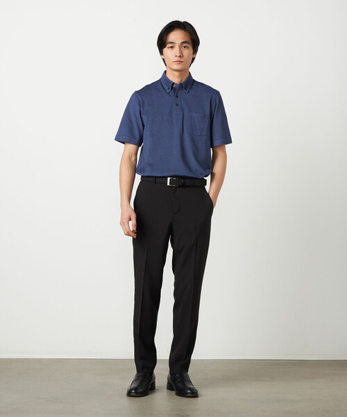 COMME CA ISM（コムサイズム）の「【吸水速乾】カノコポロシャツ（ポロシャツ・メンズ・ネイビー/ダークブルー/ホワイト/ブラック/サックスブルー/ブルー・MEDIUM/LARGE）」の8枚目の写真