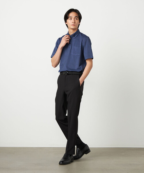 COMME CA ISM（コムサイズム）の「【吸水速乾】カノコポロシャツ（ポロシャツ・メンズ・ネイビー/ダークブルー/ホワイト/ブラック/サックスブルー/ブルー・MEDIUM/LARGE）」の10枚目の写真