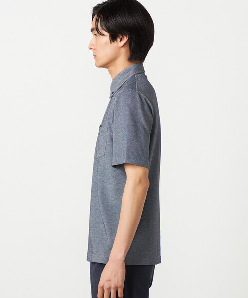 COMME CA ISM（コムサイズム）の「【吸水速乾】カノコポロシャツ（ポロシャツ・メンズ・ネイビー/ダークブルー/ホワイト/ブラック/サックスブルー/ブルー・MEDIUM/LARGE）」の15枚目の写真