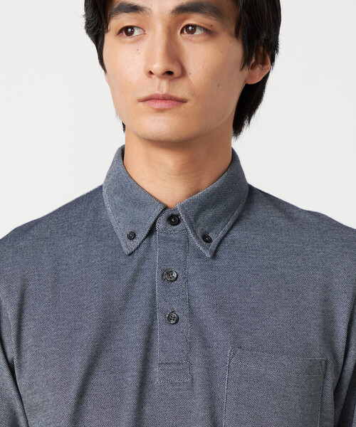 COMME CA ISM（コムサイズム）の「【吸水速乾】カノコポロシャツ（ポロシャツ・メンズ・ネイビー/ダークブルー/ホワイト/ブラック/サックスブルー/ブルー・MEDIUM/LARGE）」の17枚目の写真