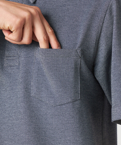 COMME CA ISM（コムサイズム）の「【吸水速乾】カノコポロシャツ（ポロシャツ・メンズ・ネイビー/ダークブルー/ホワイト/ブラック/サックスブルー/ブルー・MEDIUM/LARGE）」の18枚目の写真