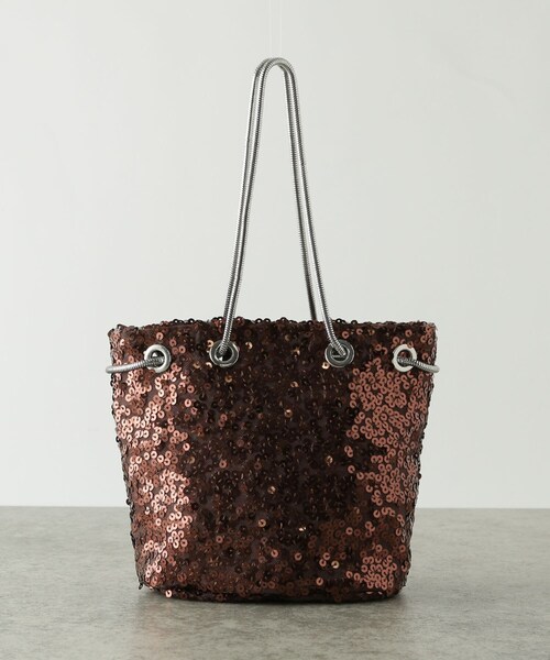 GALLEST（ギャレスト）の「スパンコールミニバッグ（ショルダーバッグ・レディース・ダークブラウン/シルバー/ブラック・00）」の3枚目の写真