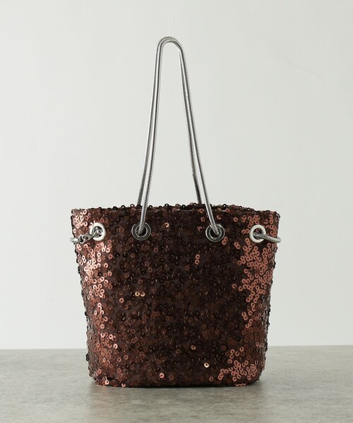 GALLEST（ギャレスト）の「スパンコールミニバッグ（ショルダーバッグ・レディース・ダークブラウン/シルバー/ブラック・00）」の5枚目の写真