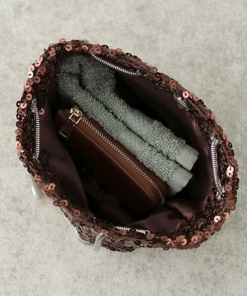 GALLEST（ギャレスト）の「スパンコールミニバッグ（ショルダーバッグ・レディース・ダークブラウン/シルバー/ブラック・00）」の10枚目の写真