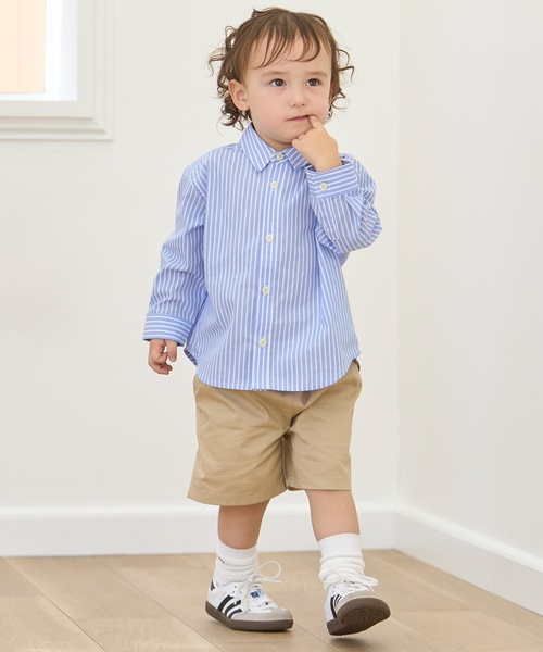 petit main（プティマイン）の「【リンク】アソート柄長袖シャツ（シャツ/ブラウス・キッズ・オフホワイト/ライトブルー/グリーン・80ｃｍ/120cm/130cm/110cm/90cm/100cm）」の22枚目の写真