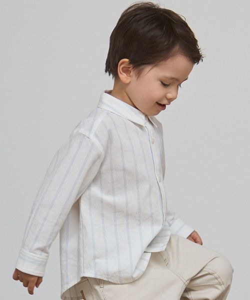 petit main（プティマイン）の「【リンク】アソート柄長袖シャツ（シャツ/ブラウス・キッズ・オフホワイト/ライトブルー/グリーン・80ｃｍ/120cm/130cm/110cm/90cm/100cm）」の21枚目の写真
