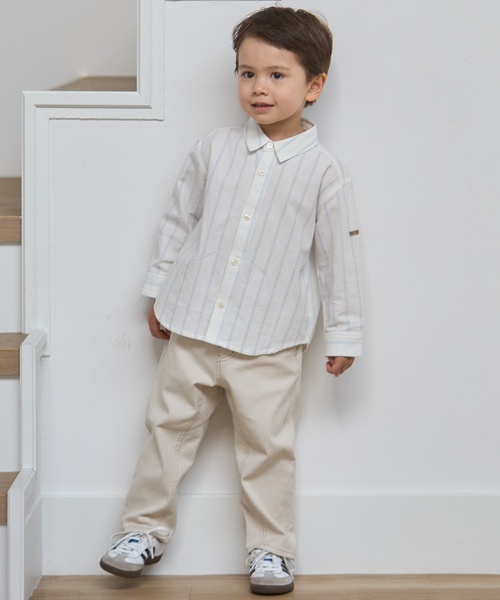 petit main（プティマイン）の「【リンク】アソート柄長袖シャツ（シャツ/ブラウス・キッズ・オフホワイト/ライトブルー/グリーン・80ｃｍ/120cm/130cm/110cm/90cm/100cm）」の18枚目の写真