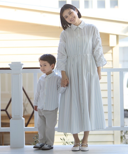 petit main（プティマイン）の「【リンク】アソート柄長袖シャツ（シャツ/ブラウス・キッズ・オフホワイト/ライトブルー/グリーン・80ｃｍ/120cm/130cm/110cm/90cm/100cm）」の13枚目の写真