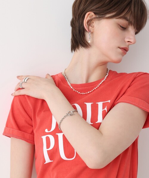 allureville（アルアバイル）の「ピグメントダイクラシックロゴT（Tシャツ/カットソー・レディース・チャコールグレー/オフホワイト/レッド・2）」の2枚目の写真