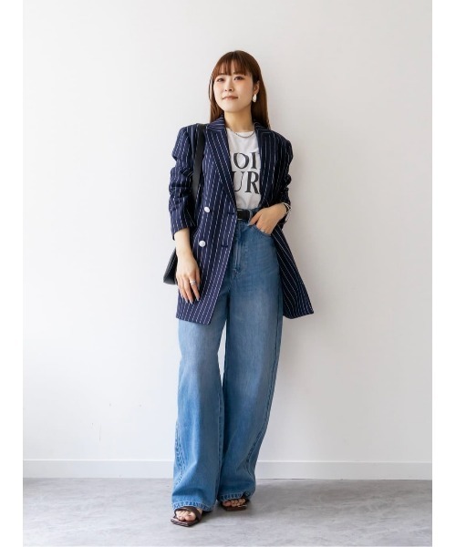 allureville(アルアバイル)の「ピグメントダイクラシックロゴT(Tシャツ/カットソー・レディース・チャコールグレー/オフホワイト/レッド・2)」の4枚目の写真