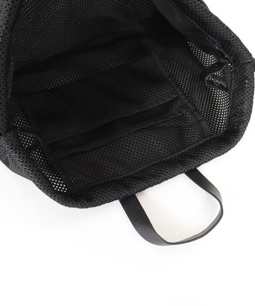 ADAM PATEK(アダムパテック)の「mko13447-Leather trimmed mesh drawstring bag ナップサック(AP2619011)(バックパック/リュック・メンズ・ブラック・FREE)」の17枚目の写真