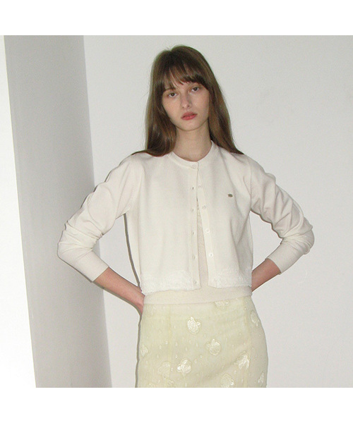 LACE KNIT CARDIGAN IVORY